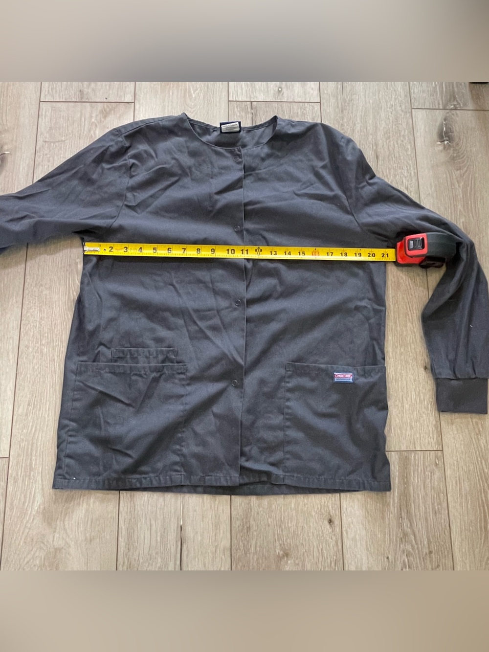 Cherokee Workwear Grey Snap Front Scrub Jacket - Women's Small - Picture 4 of 6